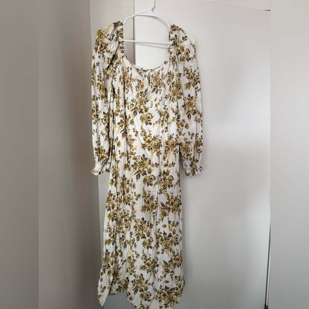 Free People Women's Jaymes Floral Print Long Sleeve Midi Dress - Picture 3 of 7